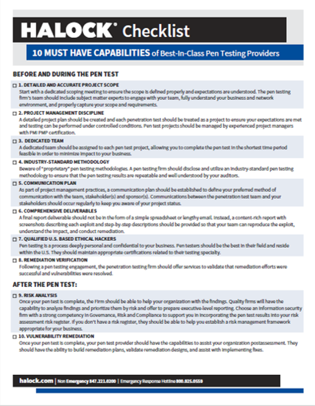 HALOCK-Pen-Test-Checklist-Image Blue Penetration Test Checklist