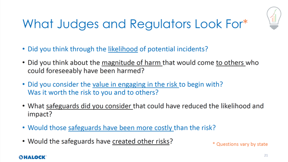 A-Test-for-Reasonable-Security-Controls-HALOCK InfraGard Reasonable Security